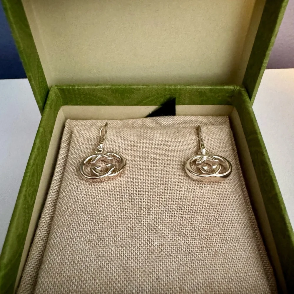 Gucci Silver Double G Earrings - Picture 3 of 4
